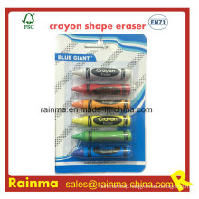 Crayon Shape Eraser for Stationery Supply